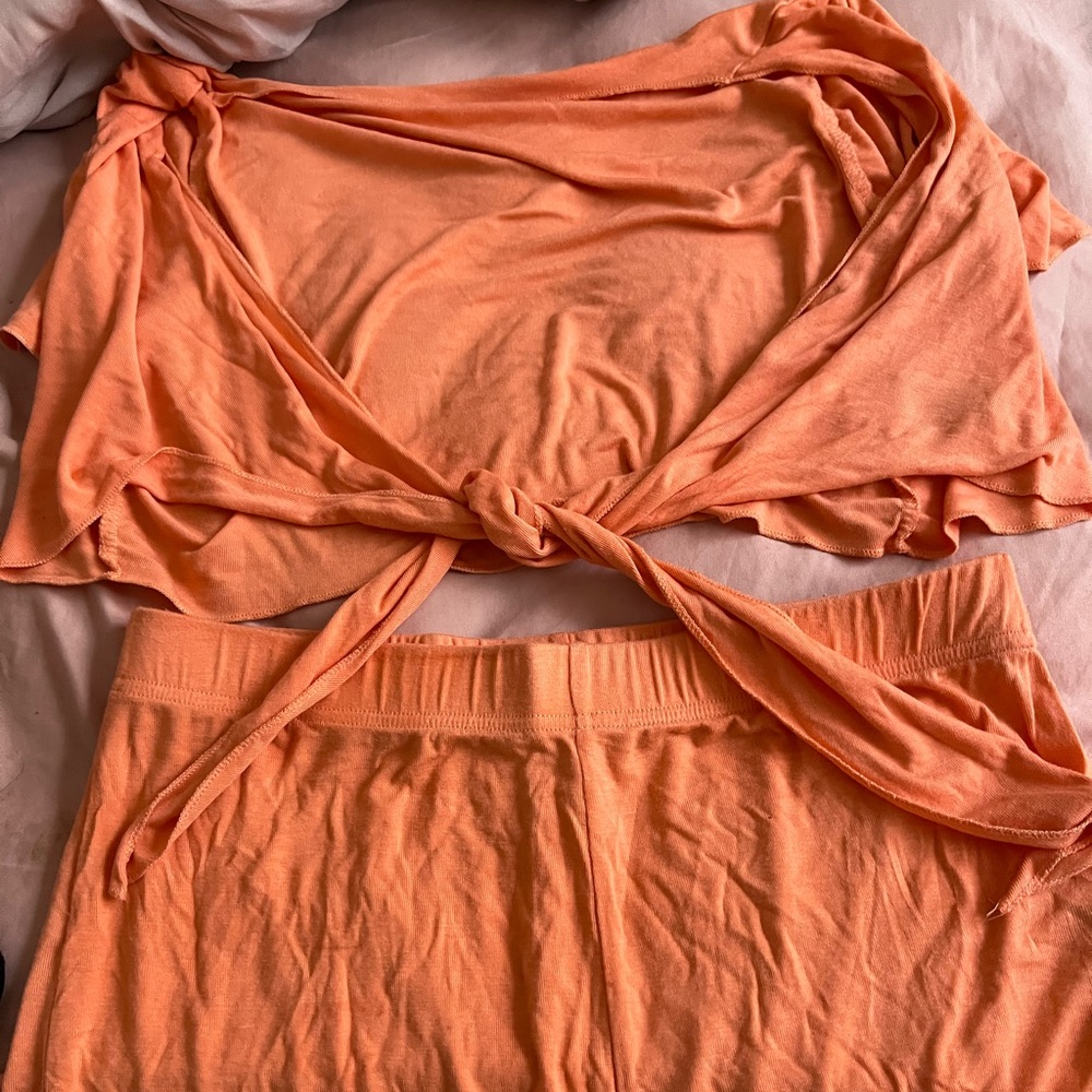 Fashion nova peach 2 piece set